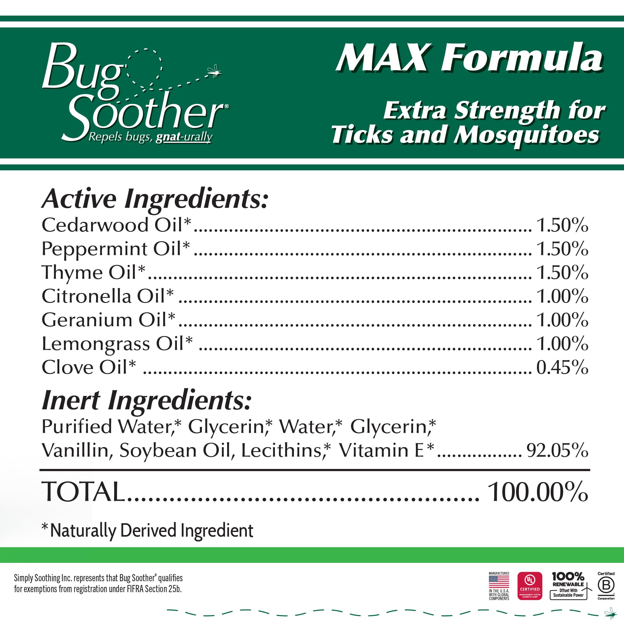 Bug Soother MAX spray en piel demostrando rápida absorción