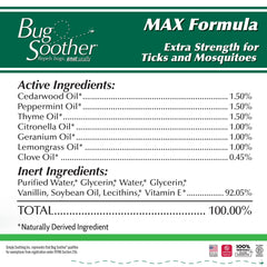 Bug Soother MAX spray en piel demostrando rápida absorción