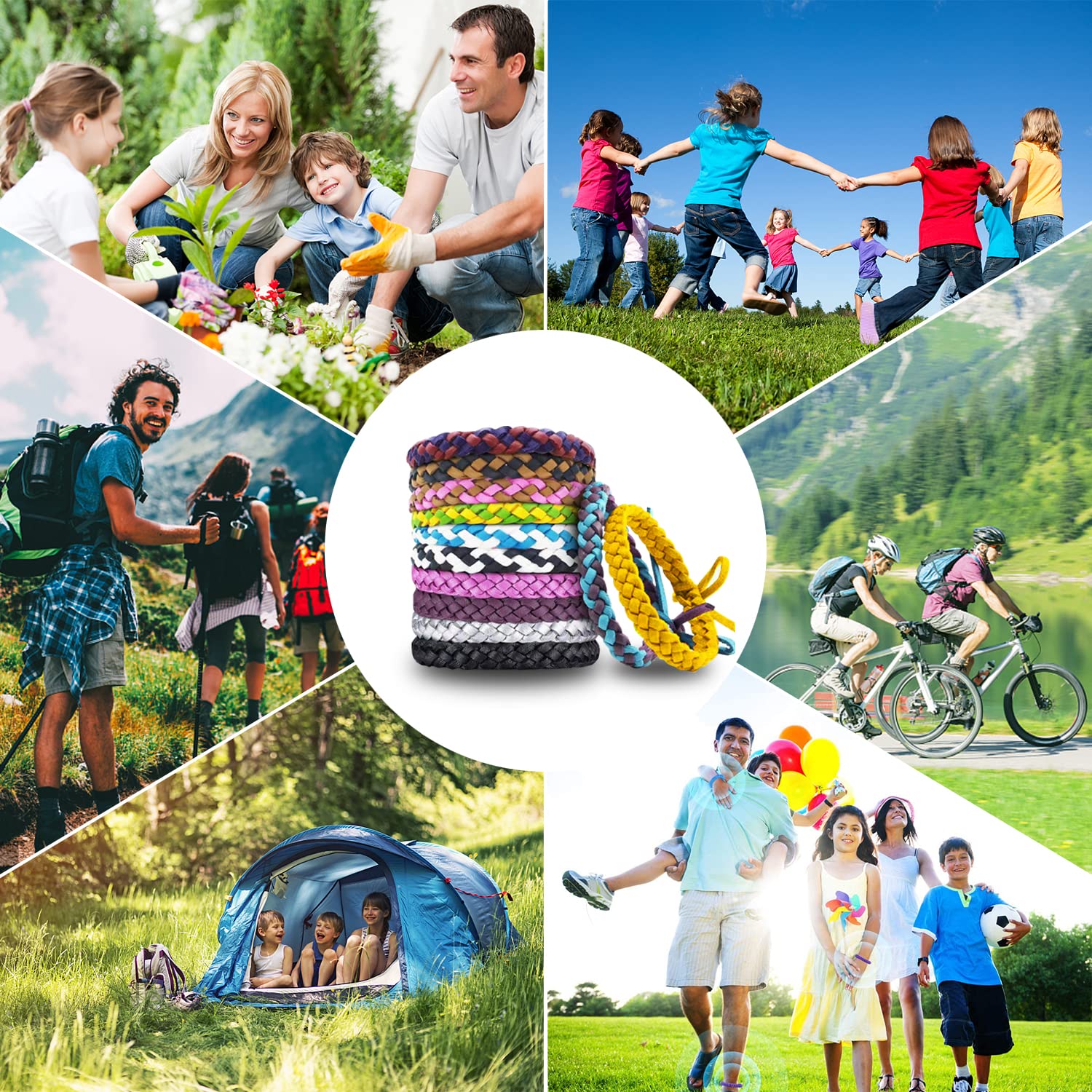 BuggyBands pulsera en escena de picnic, aporta protección durante actividades al aire libre