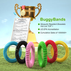 BuggyBands pulseras en empaques individuales que conservan aroma y higiene