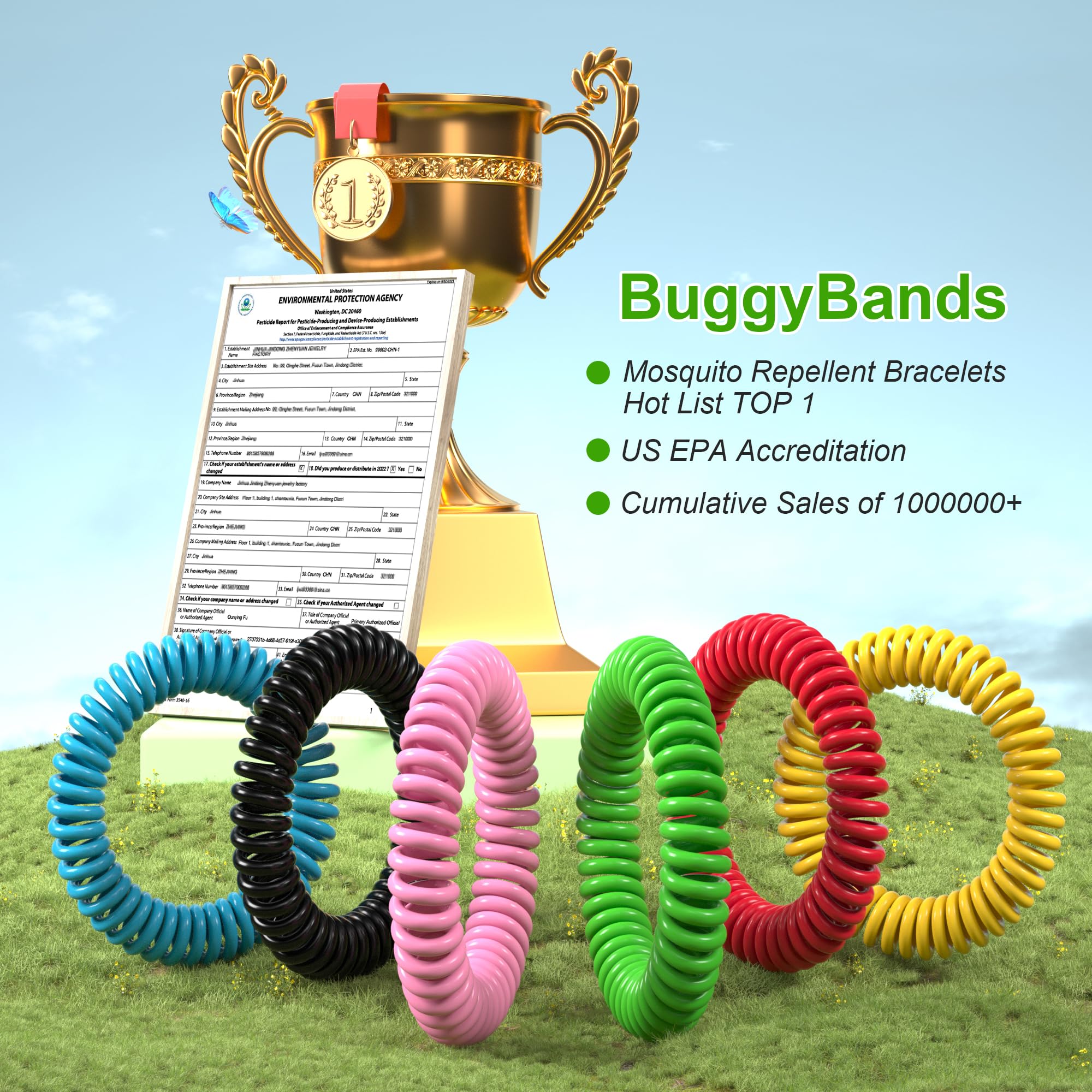 BuggyBands pulsera en tobillo en actividad al aire libre brindando protección