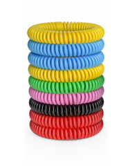 BuggyBands frente del paquete mostrando 12 pulseras, protección natural