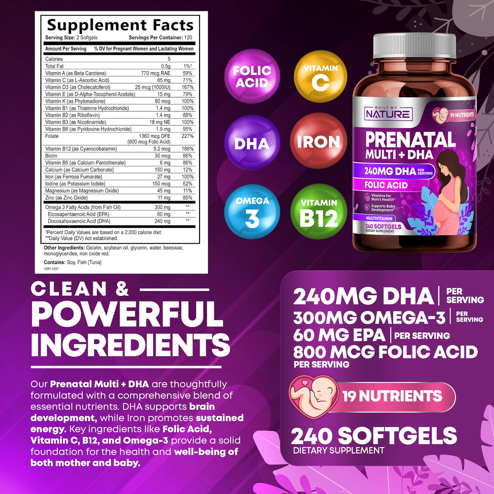 Built by Nature caja abierta con softgels organizada para almacenamiento seguro
