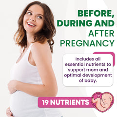 Built by Nature caja abierta con 60 cápsulas para cuidado prenatal diario