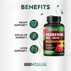 Built by Nature etiqueta con información de 500 mg por cápsula clara y legible