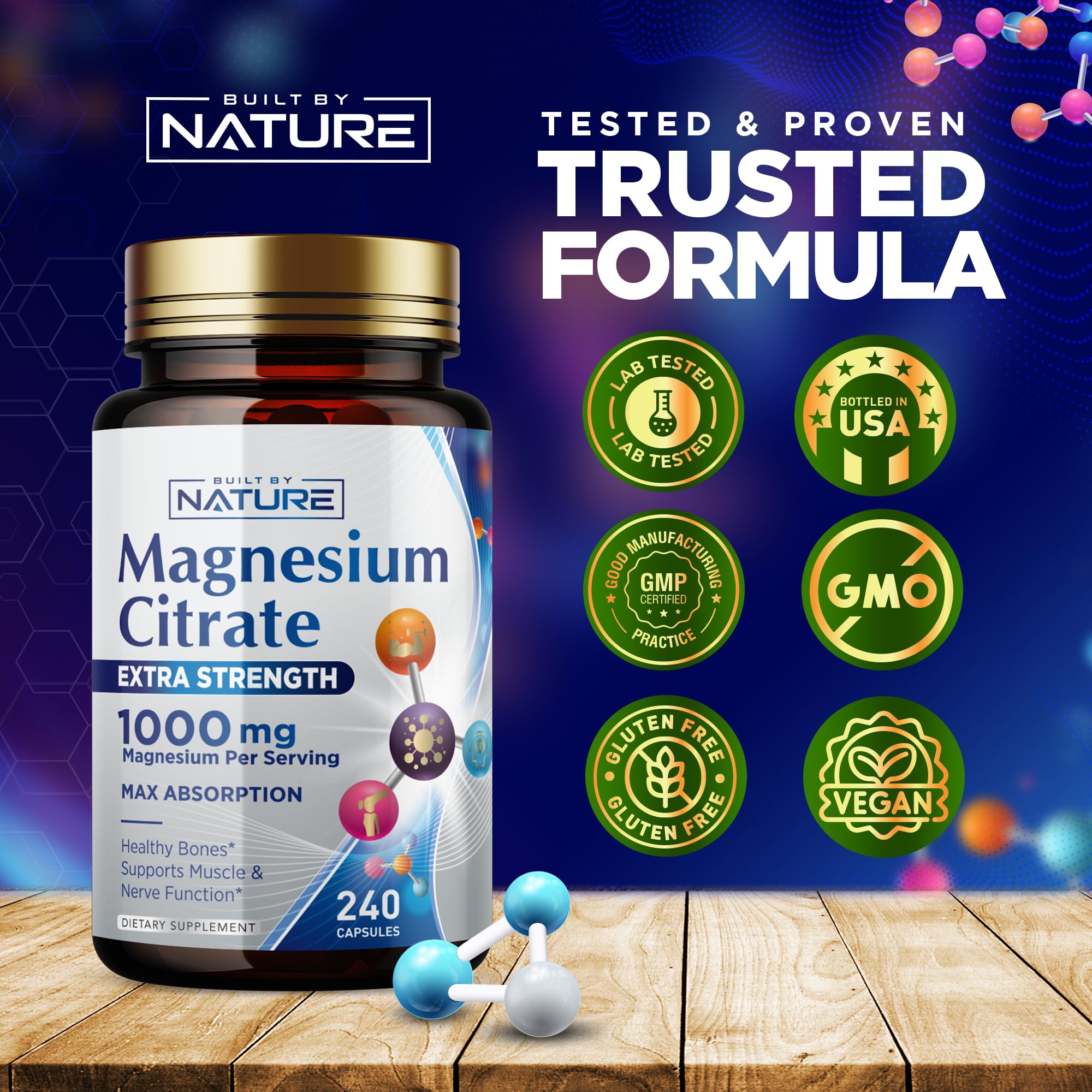 Built by Nature producto en rutina matutina indicando apoyo para bienestar diario