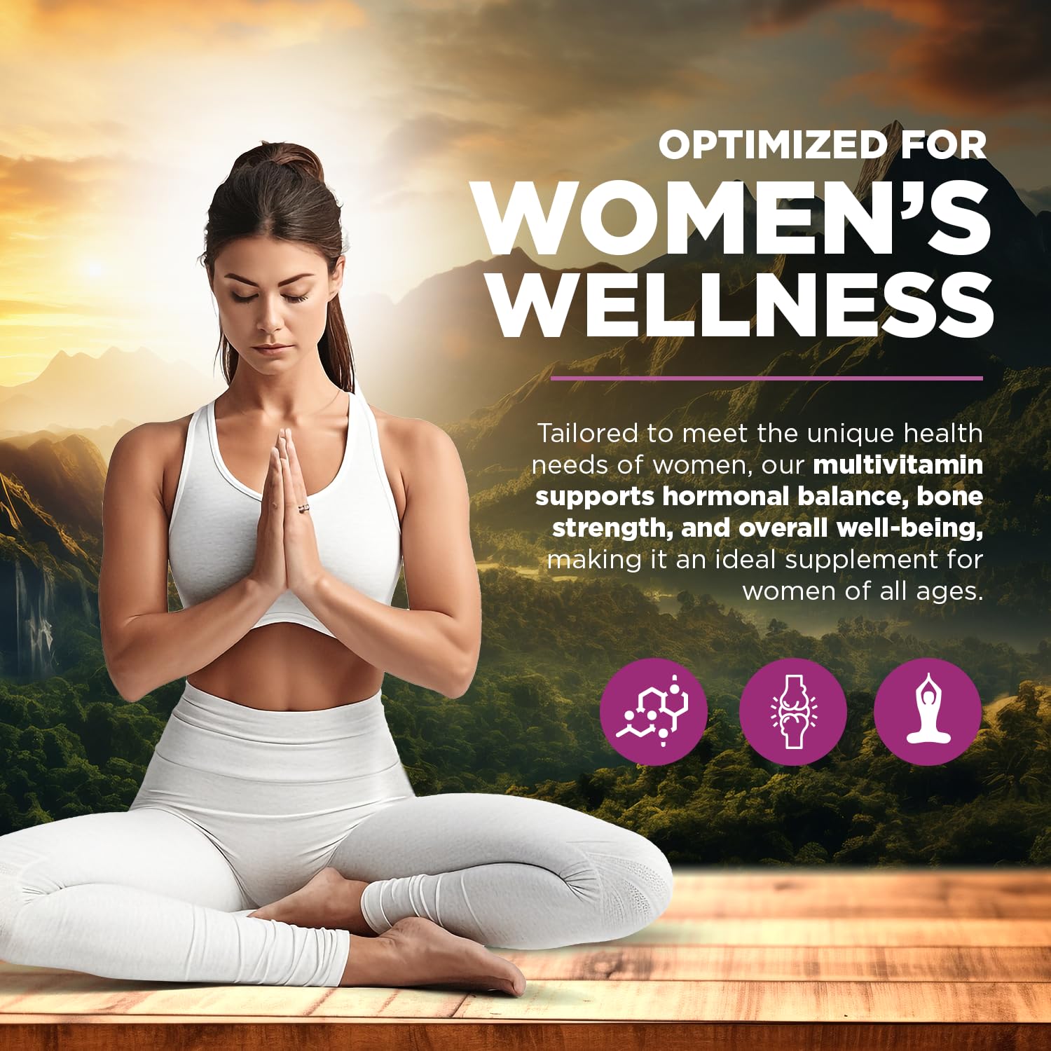 Built by Nature mujer tomando softgel en rutina matutina, apoyo diario