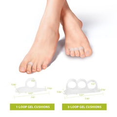Bukihome corrector colocado en dedo realineando y reduciendo roce
