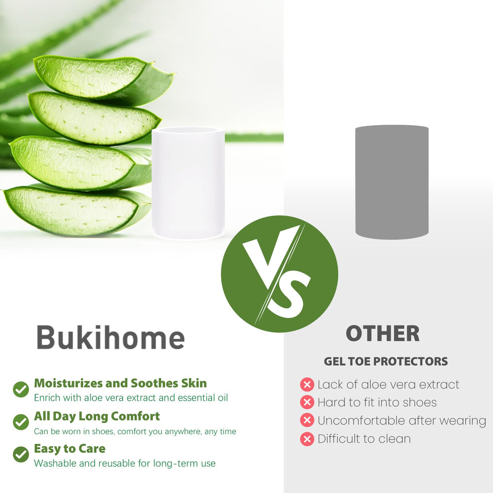 Bukihome etiqueta mostrando extracto de aloe vera y efecto hidratante