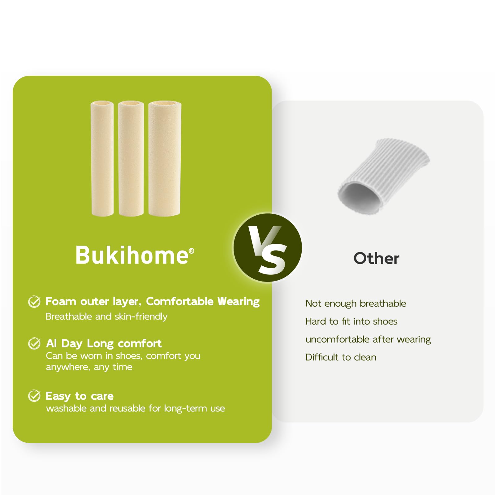Bukihome detalle de textura de espuma y forro de gel para amortiguar