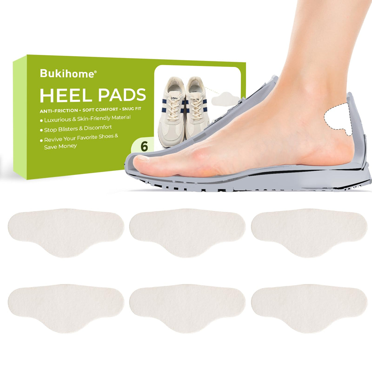 Bukihome paquete frontal mostrando los 3 pares y beneficio de protección