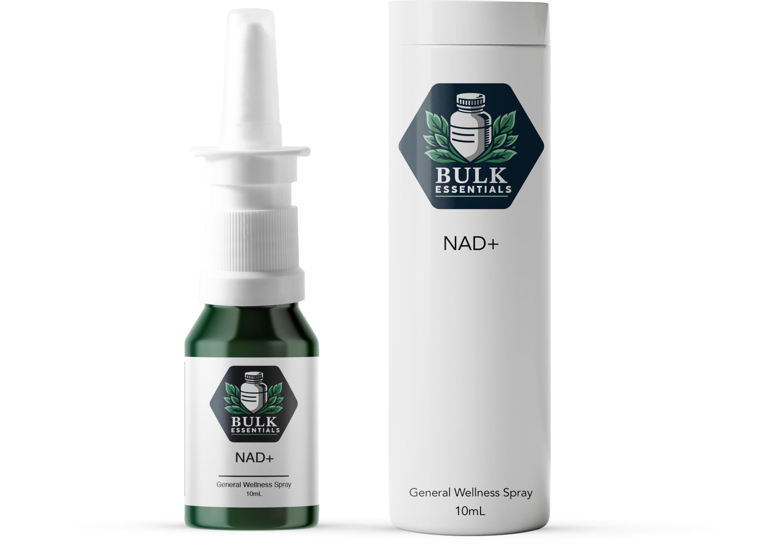 Bulk Essentials frasco frontal mostrando 100 sprays para dosificación fácil