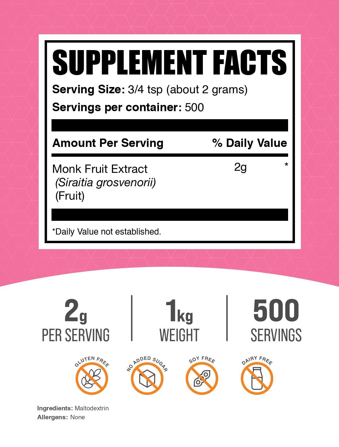 BulkSupplements extracto-fruta-monje-vertido, perfecto para batidos y bebidas.