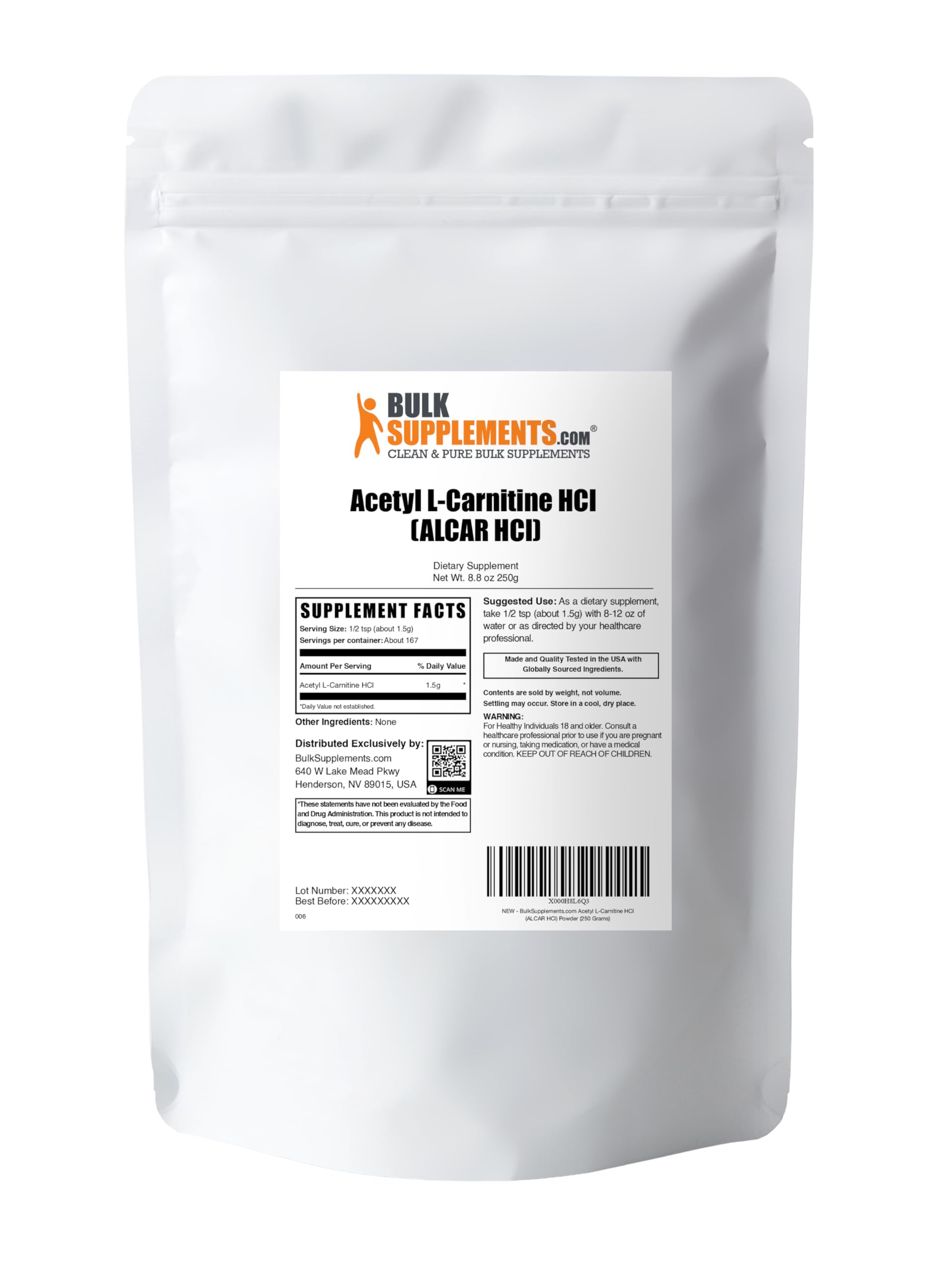 BulkSupplements el producto en una cocina moderna, sugiriendo uso diario sencillo