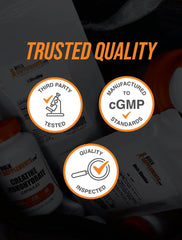 BulkSupplements etiqueta del producto con información de lote y pruebas de calidad