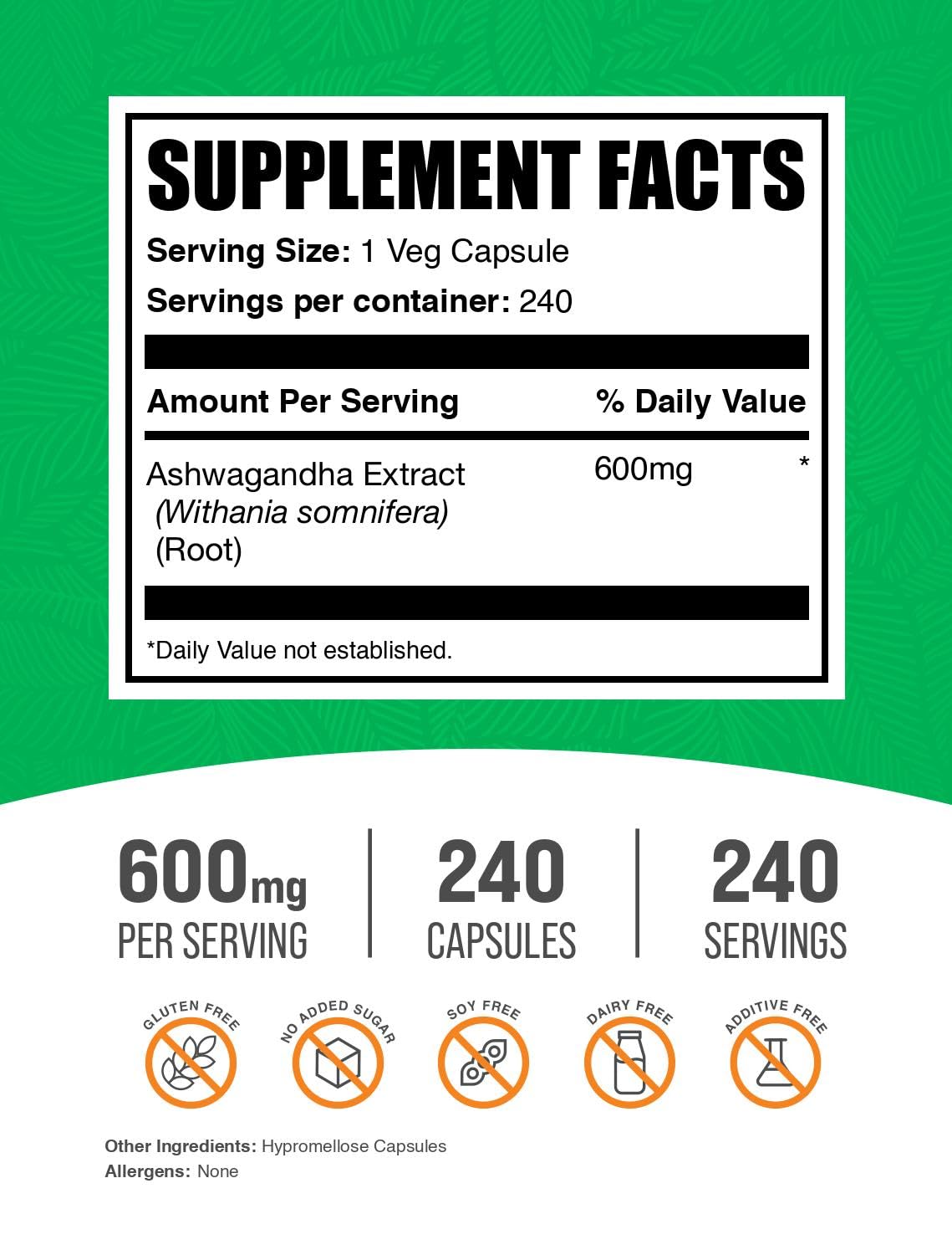 BulkSupplements detalle de cápsulas para apreciar textura y calidad vegetal