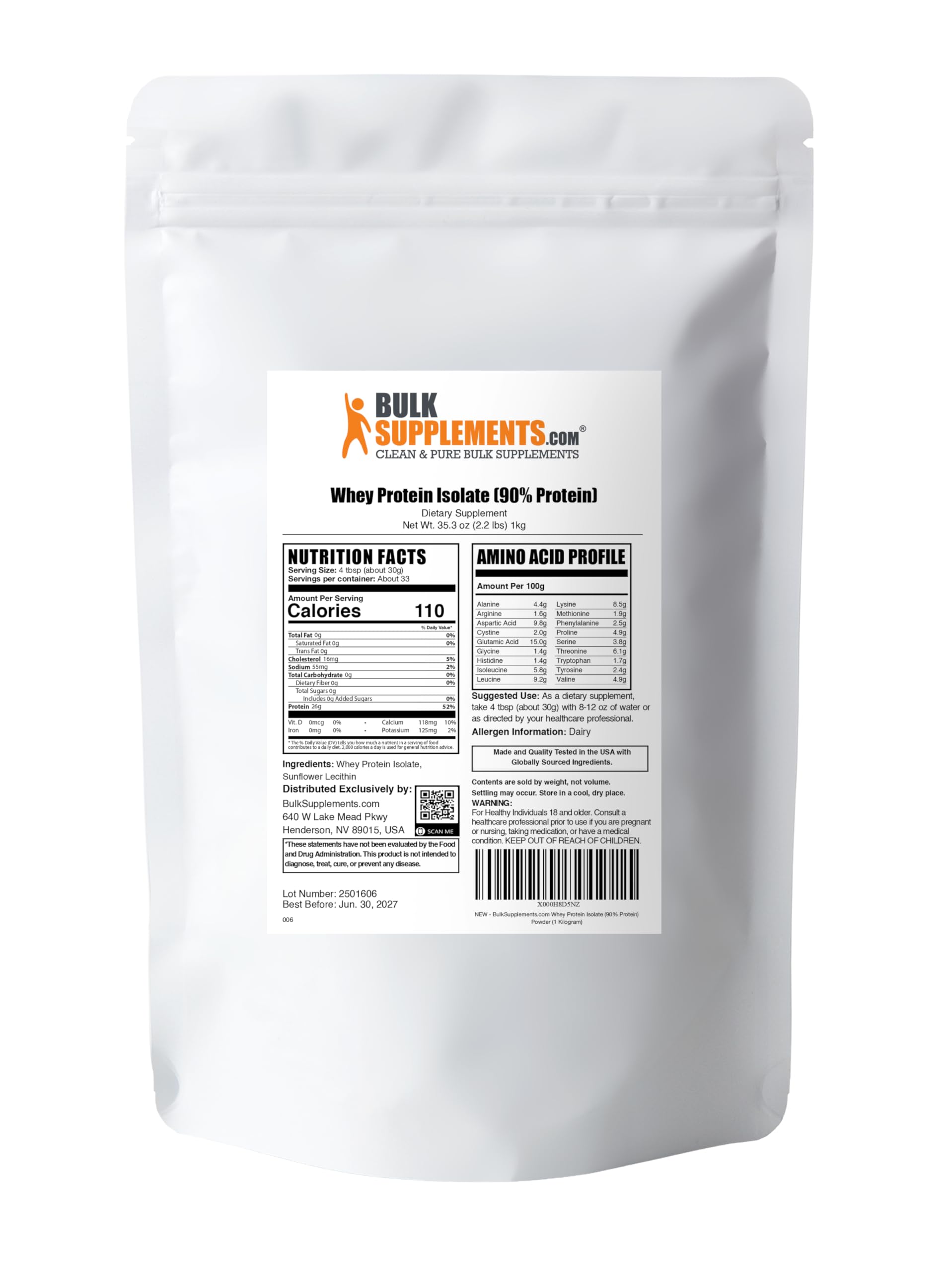 BulkSupplements batido en cocina preparado por usuario, integración en recetas