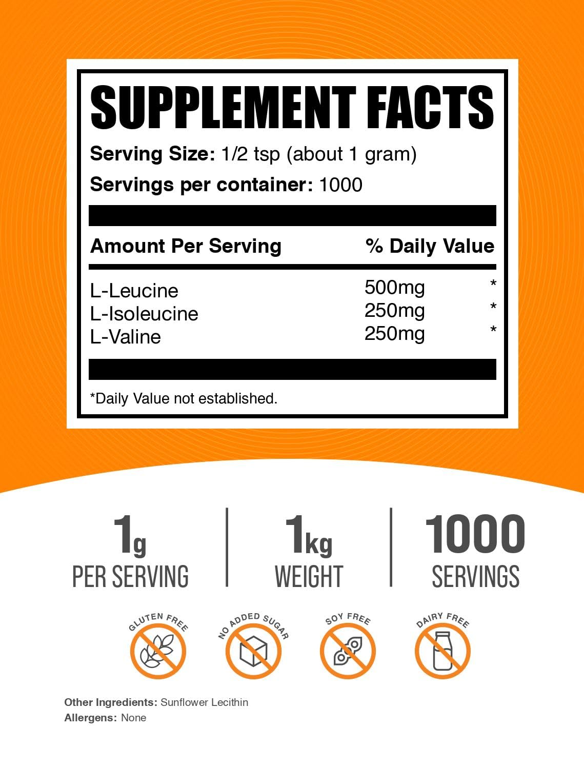 BulkSupplements polvo de BCAA textura fina, mezclado fácilmente