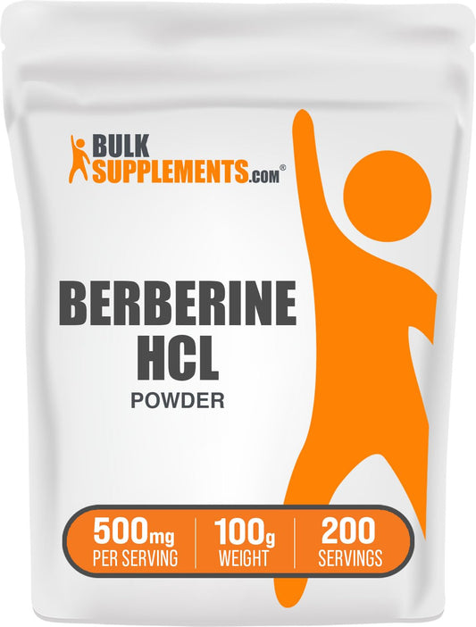 BulkSupplements Berberina HCl polvo 100 g, posible apoyo digestivo diario