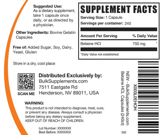 BulkSupplements detalle de cápsulas para apreciar tamaño y calidad de formulación