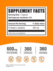 BulkSupplements primer plano cápsula NAC detalle y calidad