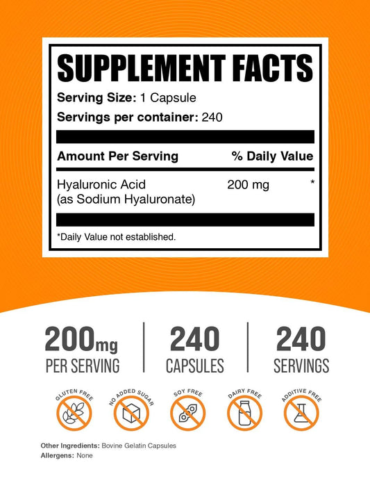 Detalle de cápsula BulkSupplements, textura clara y dosificación precisa