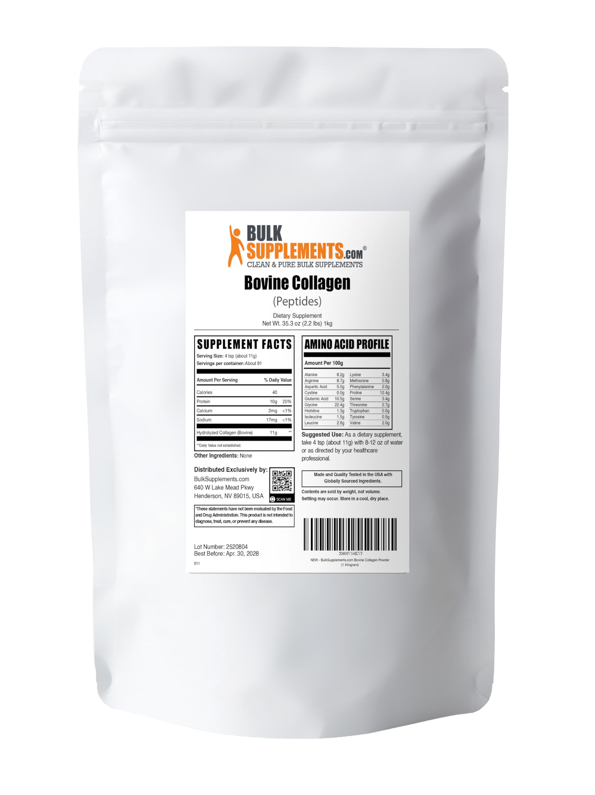 Batido casero preparado con BulkSupplements colágeno para uso diario práctico