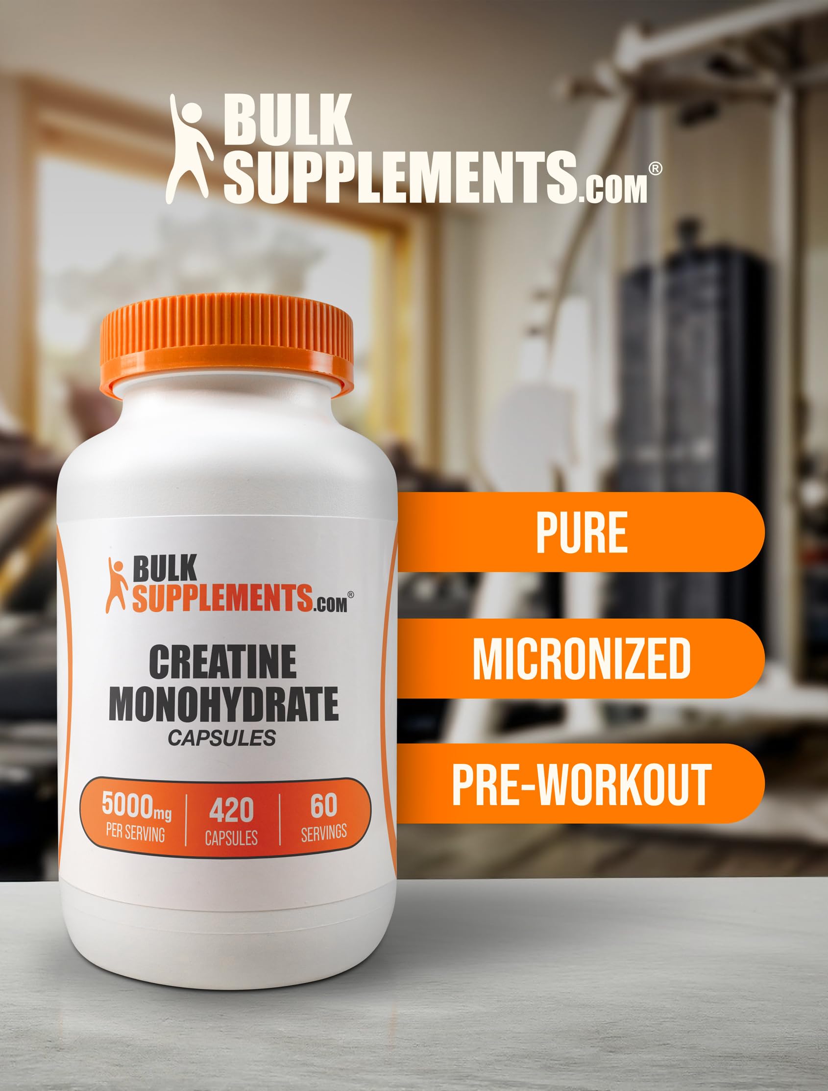 BulkSupplements cápsula en comparación con moneda para escala clara