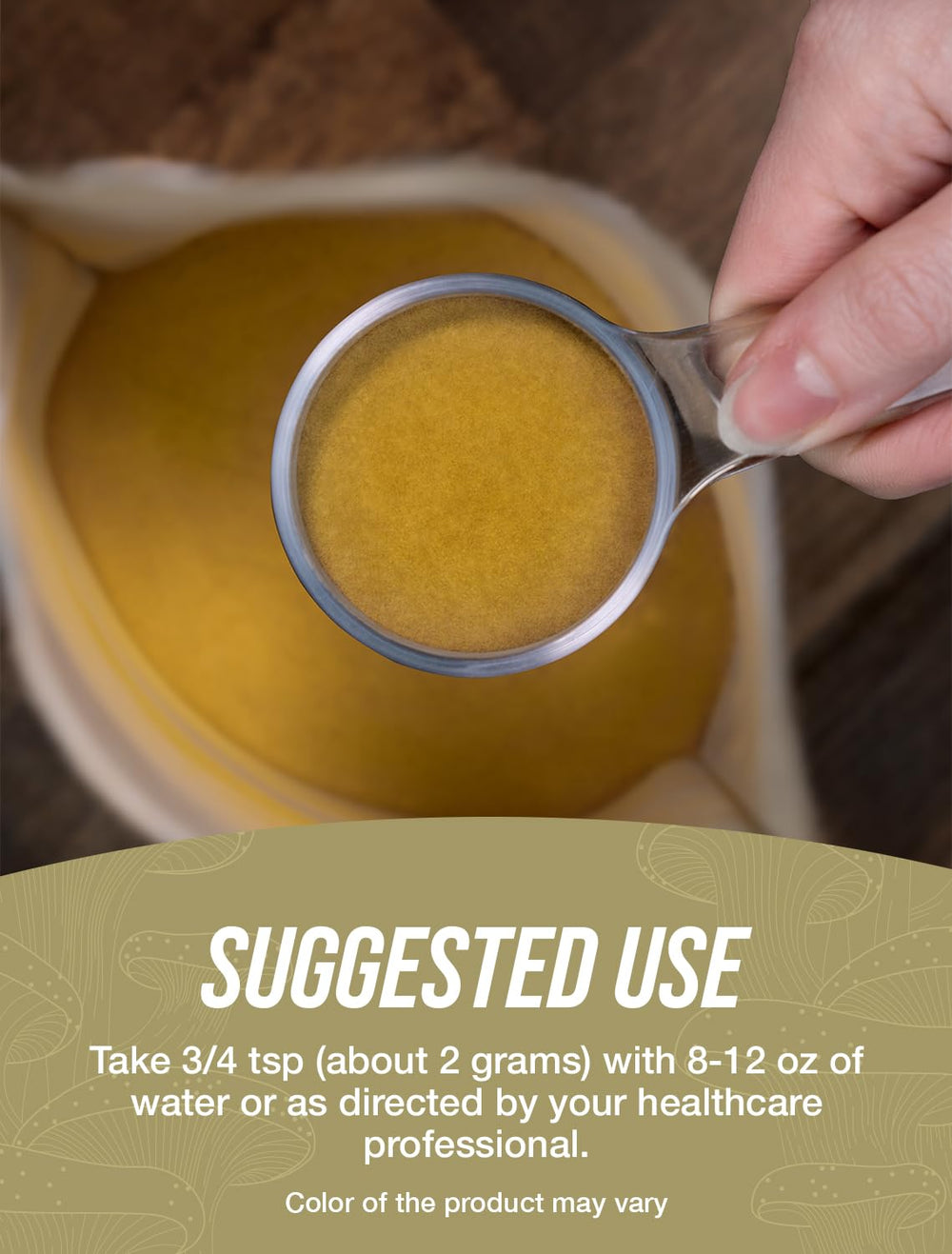 Bulksupplements Cordyceps Extract detalle de textura en polvo para mayor versatilidad