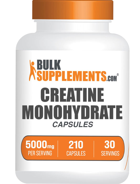 BulkSupplements presentación frontal del envase mostrando conveniencia