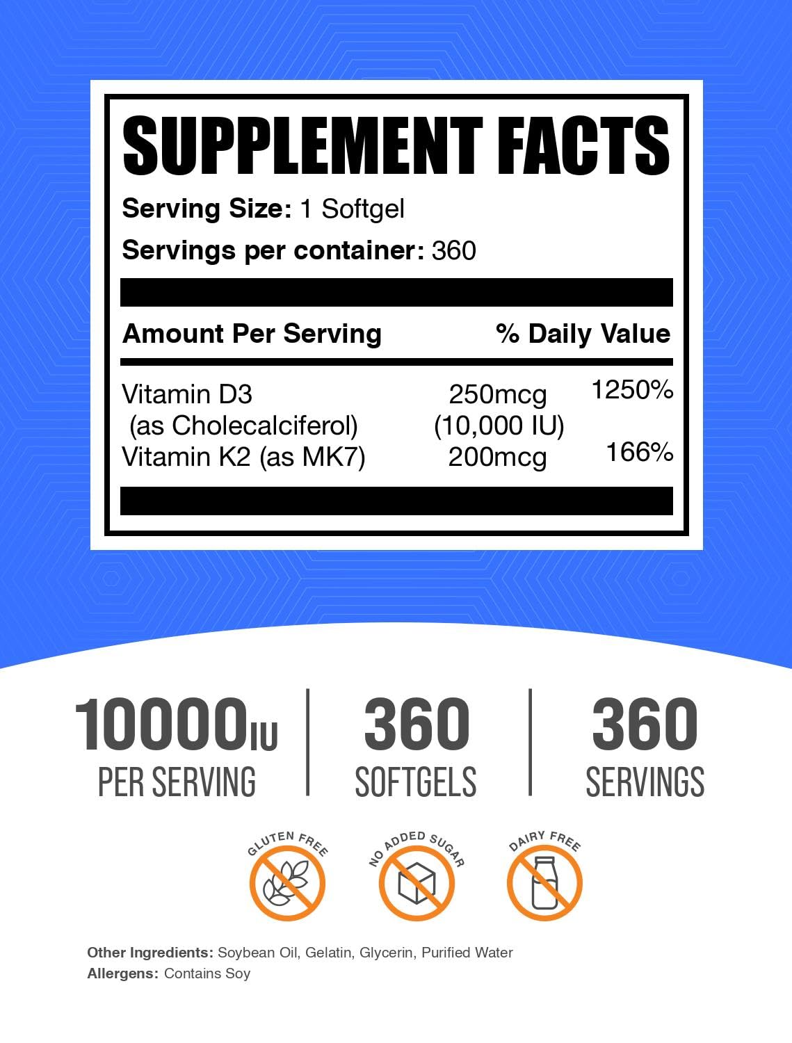 BulkSupplements primer plano de softgel brillante mostrando textura y fácil de tragar