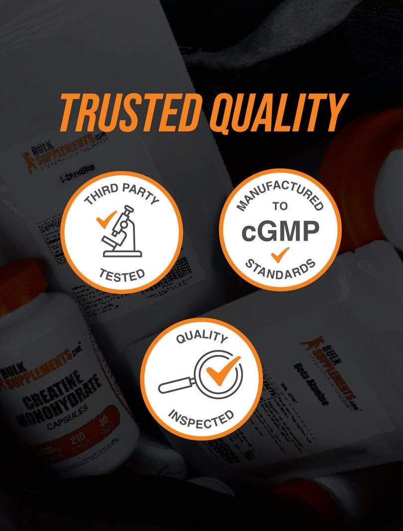 BulkSupplements etiqueta nutricional detallada que indica proteínas por porción y alérgenos