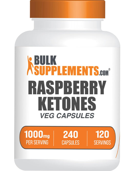 BulkSupplements Frambuesa Ketonas cápsulas: energía diaria con antioxidantes.
