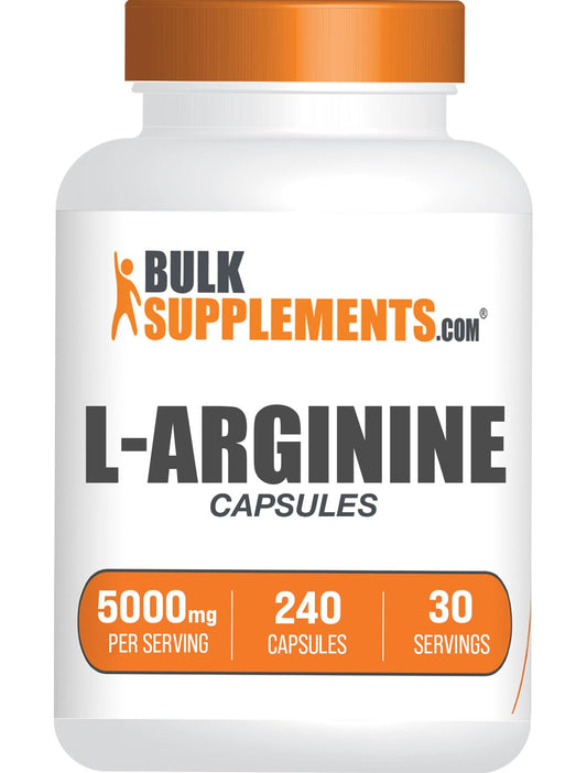 BulkSupplements frasco frontal mostrando 240 cápsulas y etiqueta clara