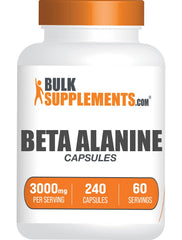 BulkSupplements frasco frontal mostrando 240 cápsulas y etiqueta clara, fácil elección