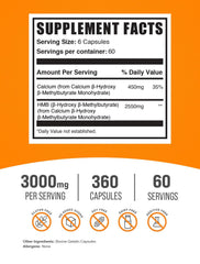 BulkSupplements primer plano de una cápsula HMB destacando textura y calidad