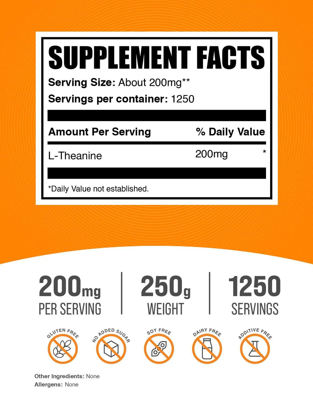 BulkSupplements textura de polvo L-Theanine en cuchara, pureza y fácil disolución