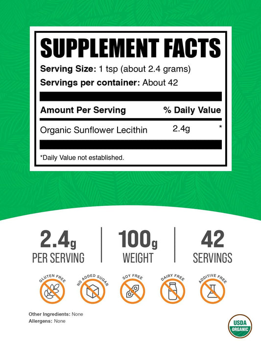 BulkSupplements textura fina en cuchara fácil de mezclar y disolver