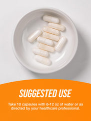 BulkSupplements etiqueta con información de 500 mg por cápsula y controles de calidad