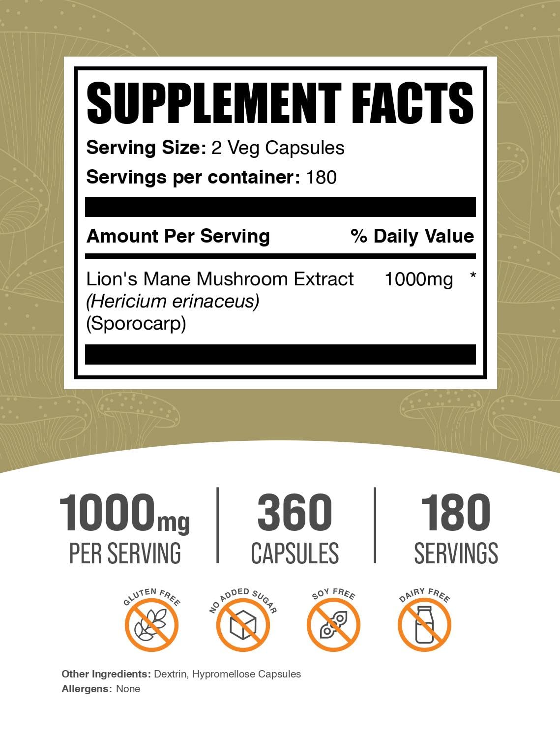 BulkSupplements primer plano de cápsulas, textura y composición clara