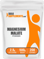 BulkSupplements envase frontal de Magnesium Malate mostrando presentación clara y confianza