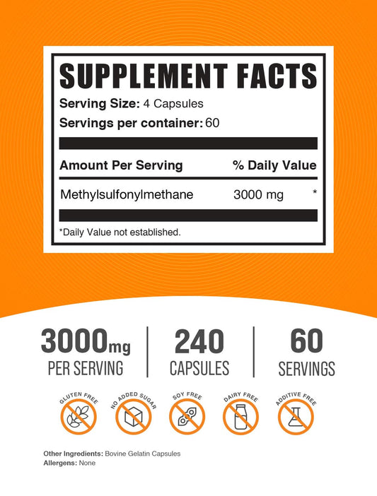 BulkSupplements primer plano de cápsulas destacando pureza y textura