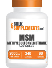 BulkSupplements frasco frente mostrando 240 cápsulas y etiqueta clara