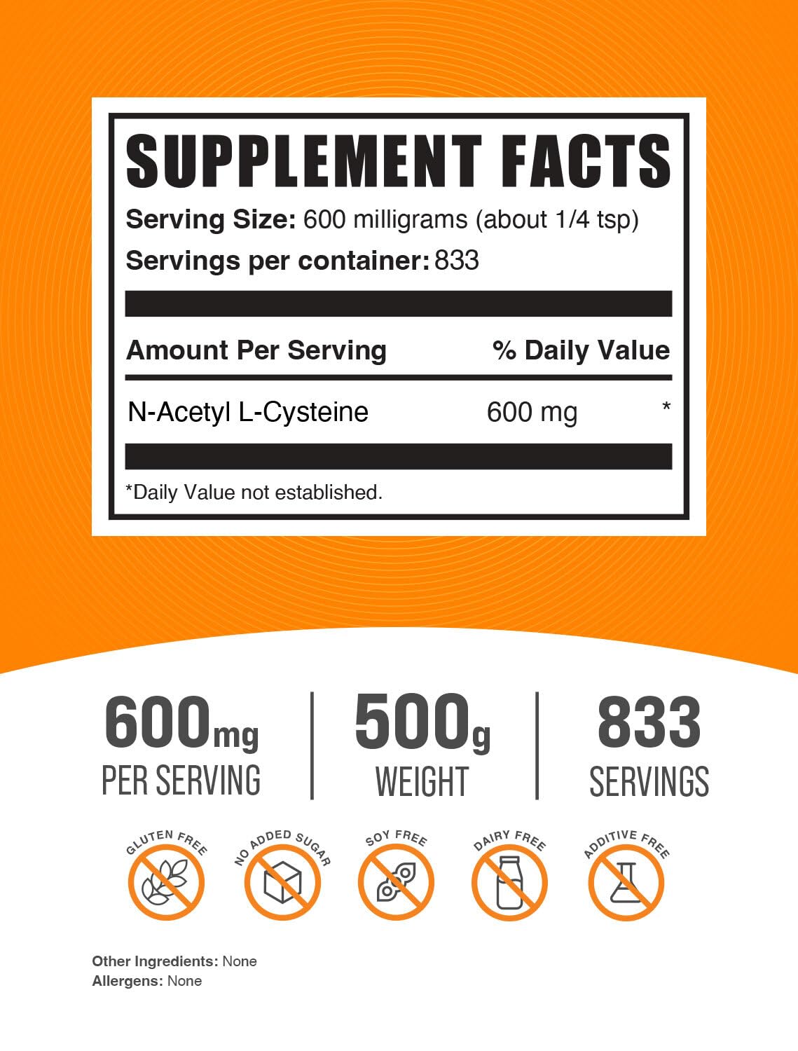BulkSupplements polvo de NAC textura cercana que facilita mezcla rápida