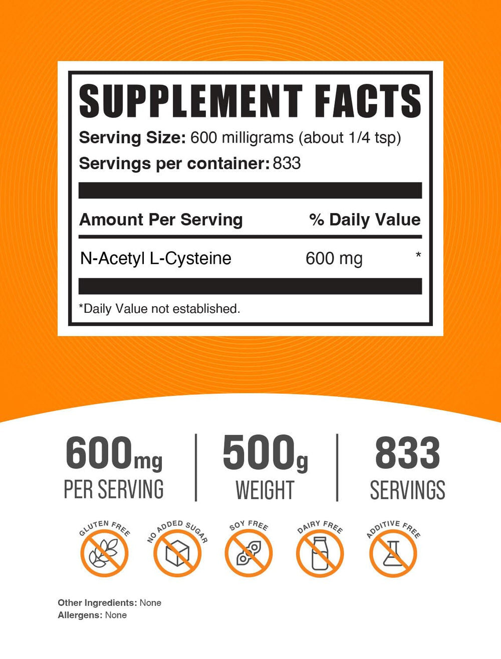 BulkSupplements polvo de NAC textura cercana que facilita mezcla rápida