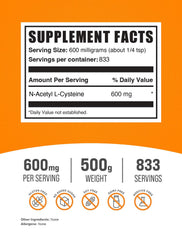 BulkSupplements polvo de NAC textura cercana que facilita mezcla rápida