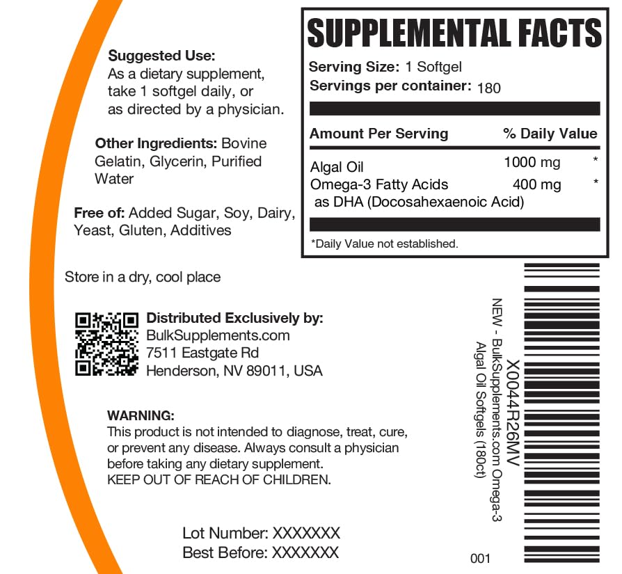 BulkSupplements etiqueta con lista de ingredientes y certificaciones claras
