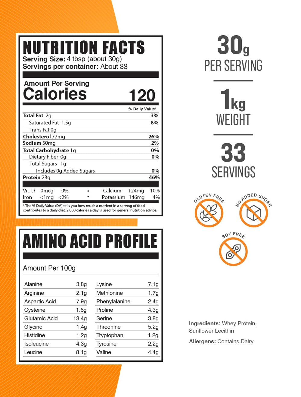 BulkSupplements polvo de whey concentrado, textura fina que facilita mezcla sin grumos