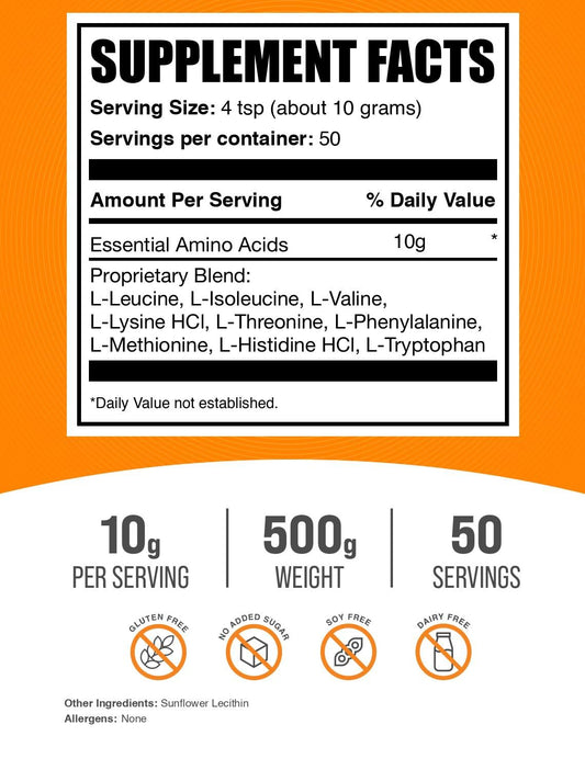 BulkSupplements textura del polvo en primer plano para disolución rápida
