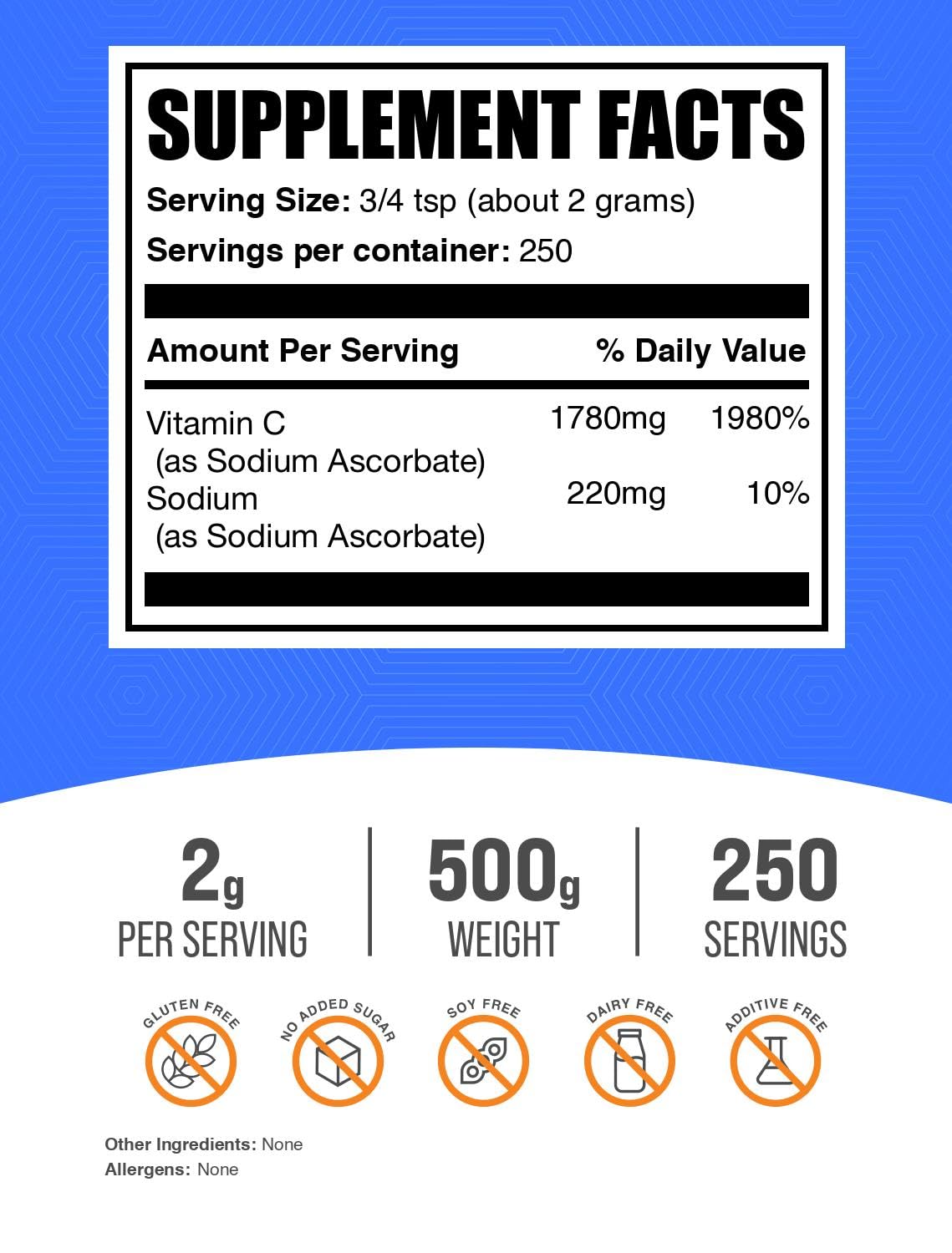 BulkSupplements polvo blanco con textura fina, ideal para mezclas y disolución rápida